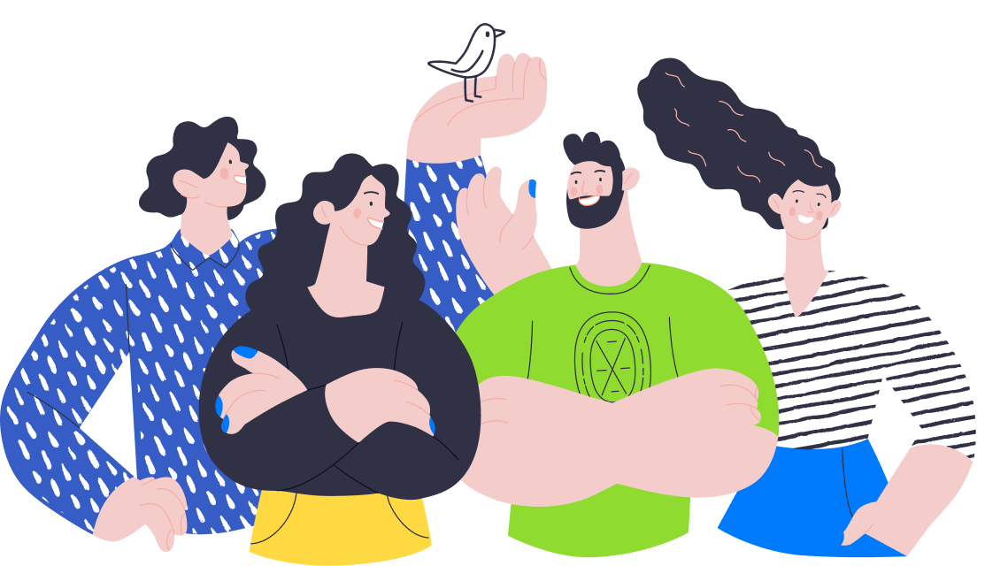 ilustracja przyjaciół<br />
