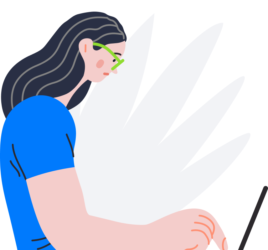 kobieta szukający pomocy online