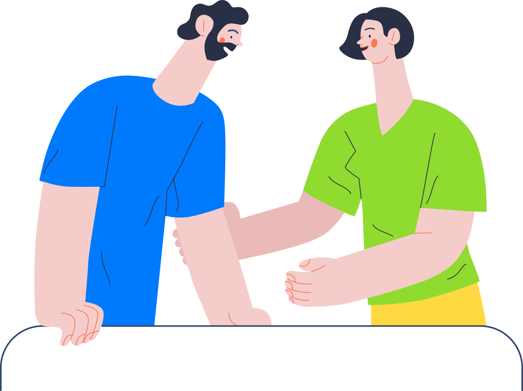 mężczyzna szukający pomocy w ośrodku